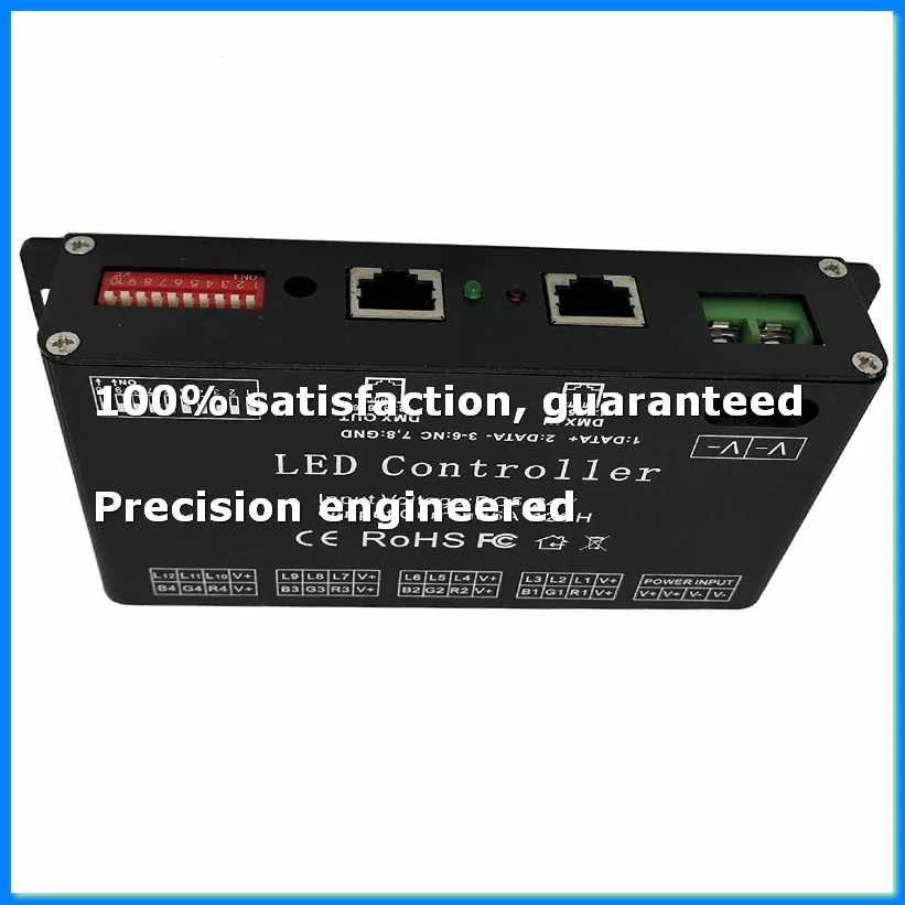 12 Channel Decoder RGB LED Controller 60A PWM DMX512 Dimmer Driver for RGB LED Strip and LED Module Light DC12V-24V-AD23