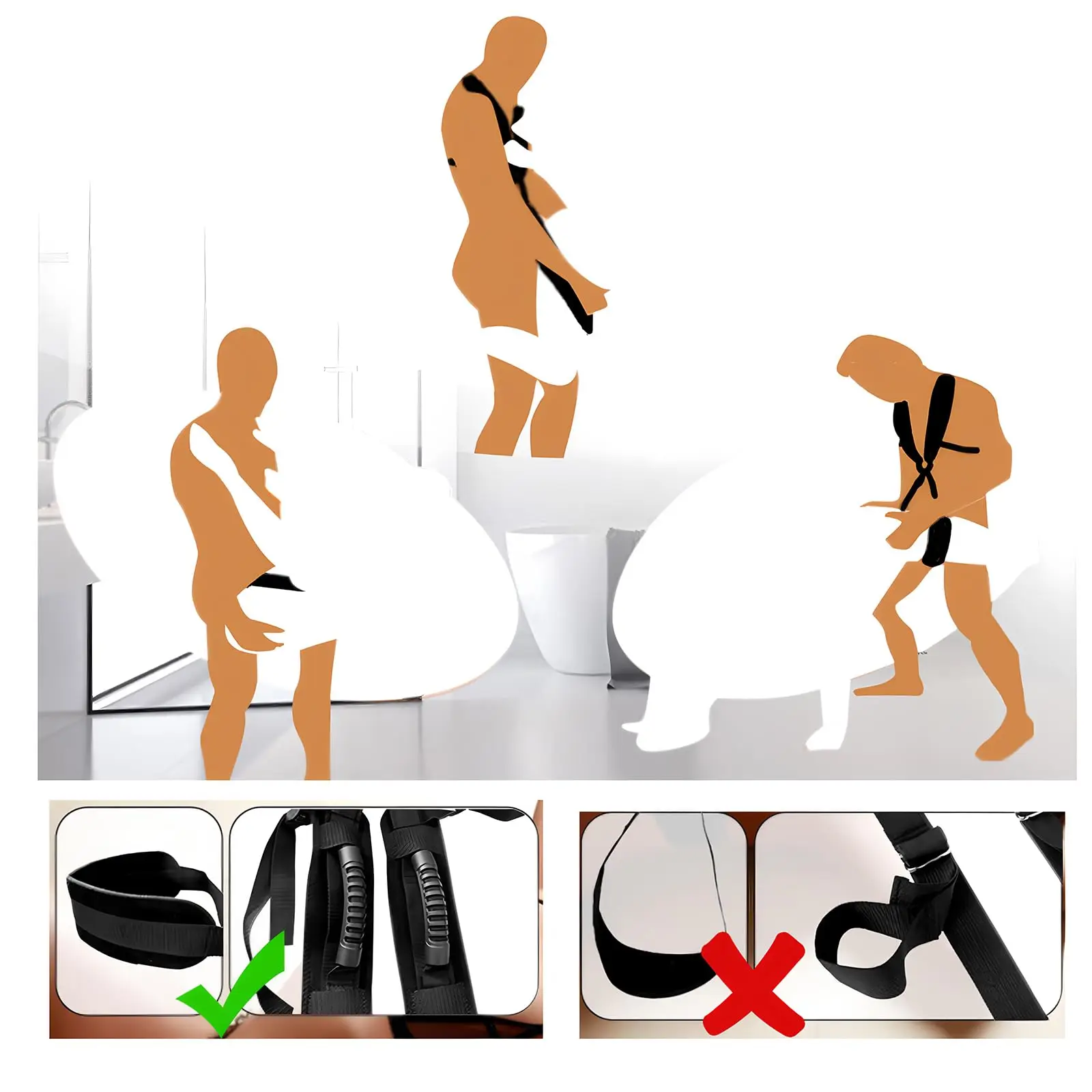 성인 커플용 강력한 섹스 스윙, 어깨끈 및 요추 지지대 조절 가능, BDSM 속박 장비, 침실 가구, 쾌락용