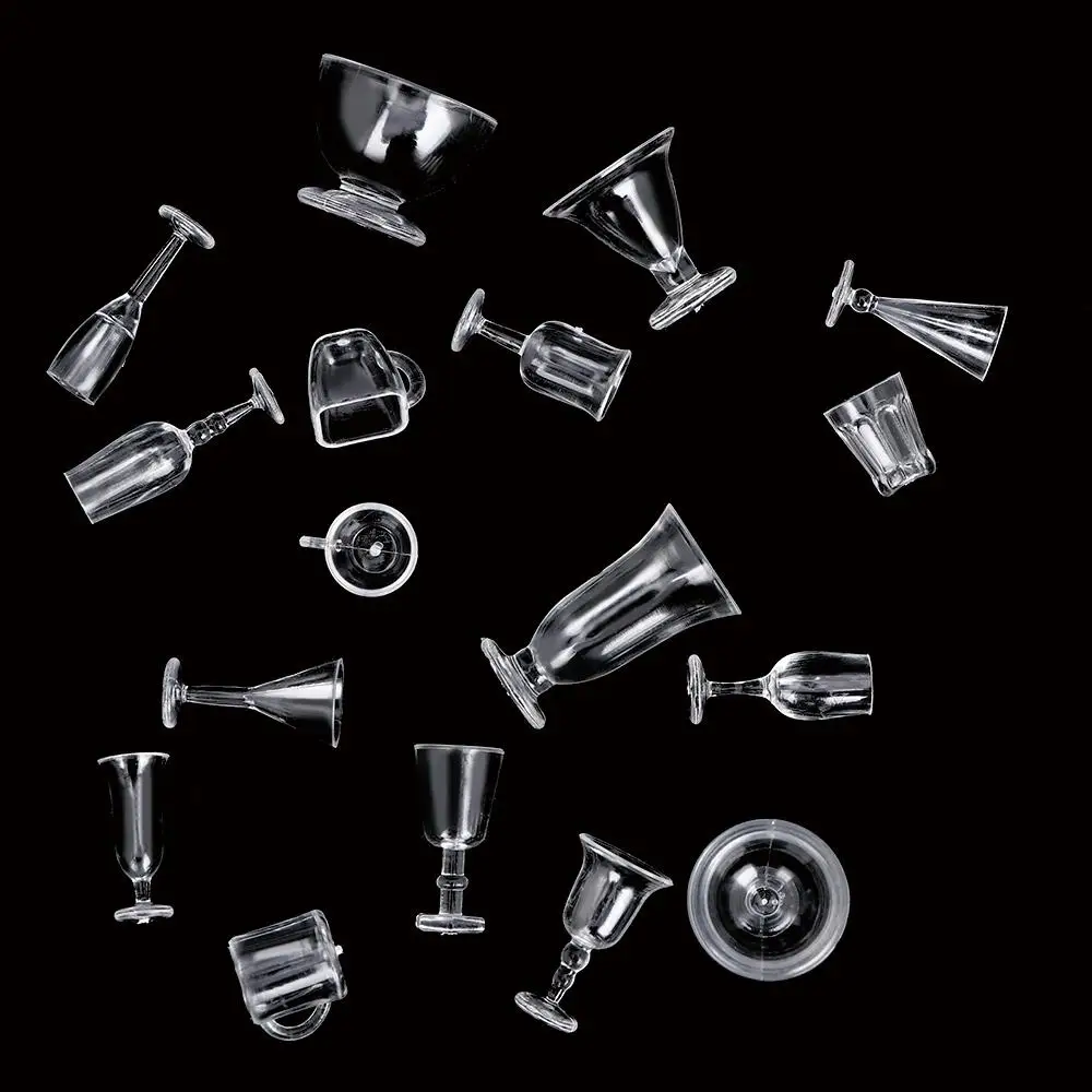 17 قطعة/المجموعة المنمنمات DIY لوحة كؤوس أدوات المائدة أكواب ديكور طبق صغير