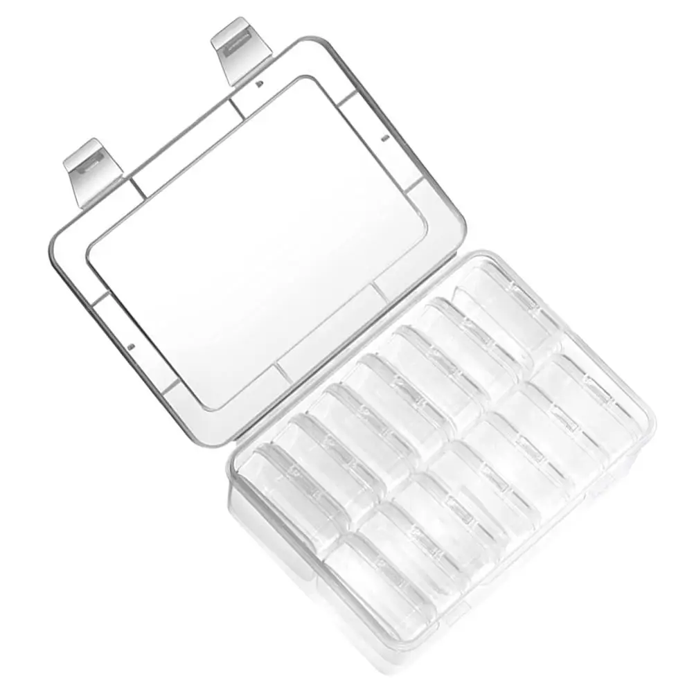 

15Pcs Beads Storage Containers Clear Plastic Boxes Mini Craft Box with Lid Nail Accessories Organizer PP Material