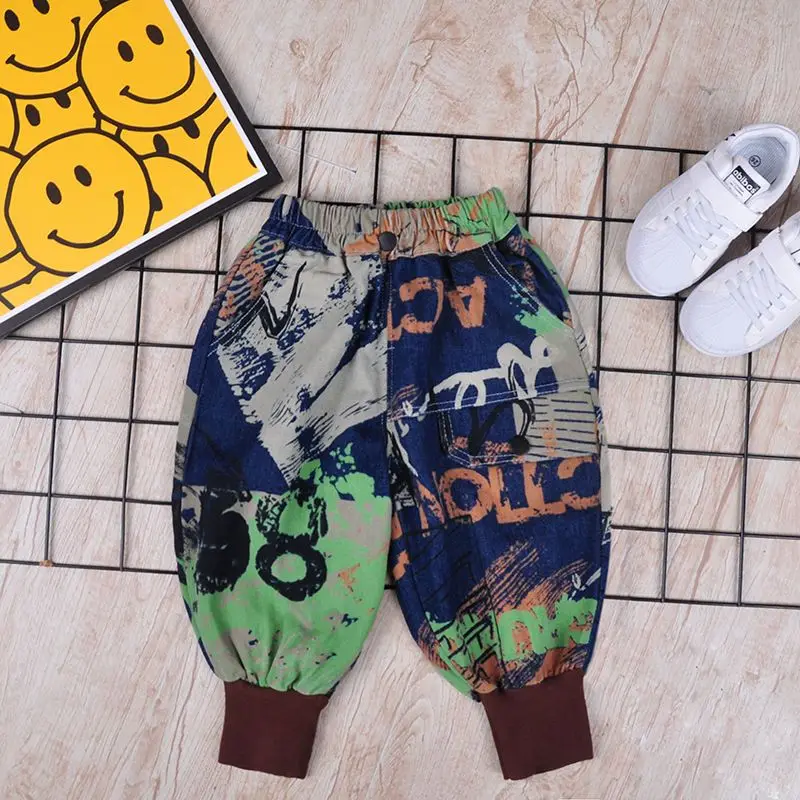 

2023 New Korean Fashion Pants for Boys Contrasting Colors Bright Colors Y2k Cute Kawaii Anime Sports Chic Loose Casual Trousers