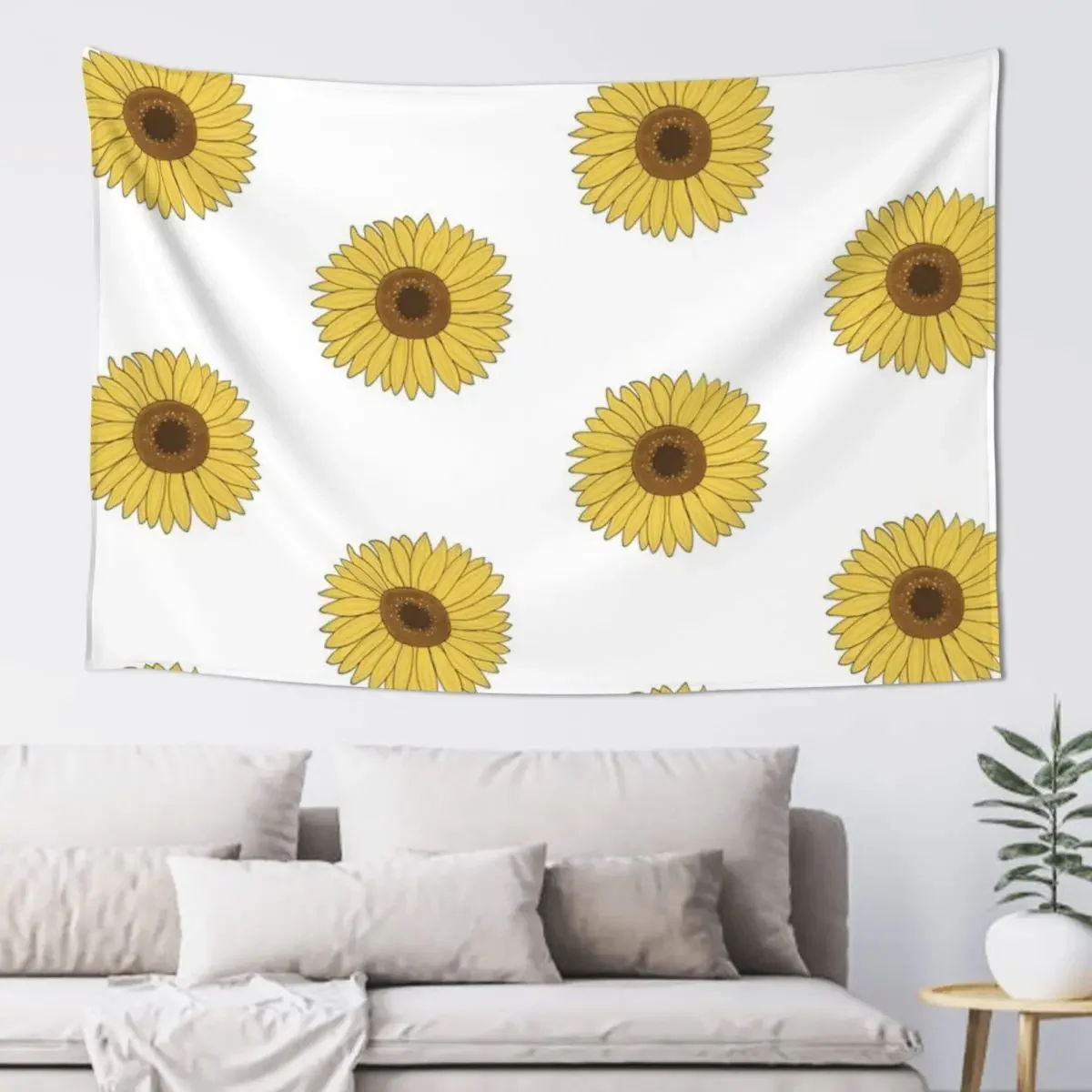 

Sunflower yellow Tapestry Custom Aesthetic Room Decorations For Bedroom Tapestry