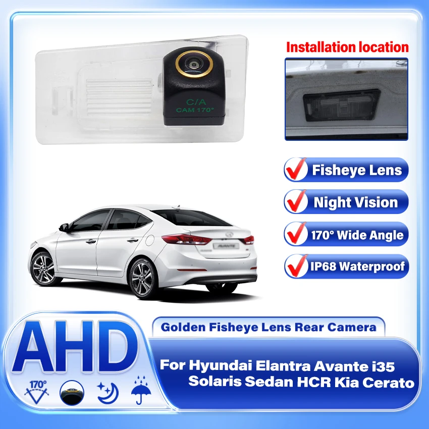 

Камера заднего вида AHD 1080P для Hyundai Elantra Avante i35 Solaris Sedan HCR Kia Cerato