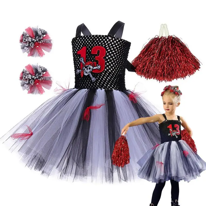 

Halloween Girl Cheerleading Outfits Cheerleading Lace Costumes Dress Outfits Soft Girls Cheerleading Costumes For Girls