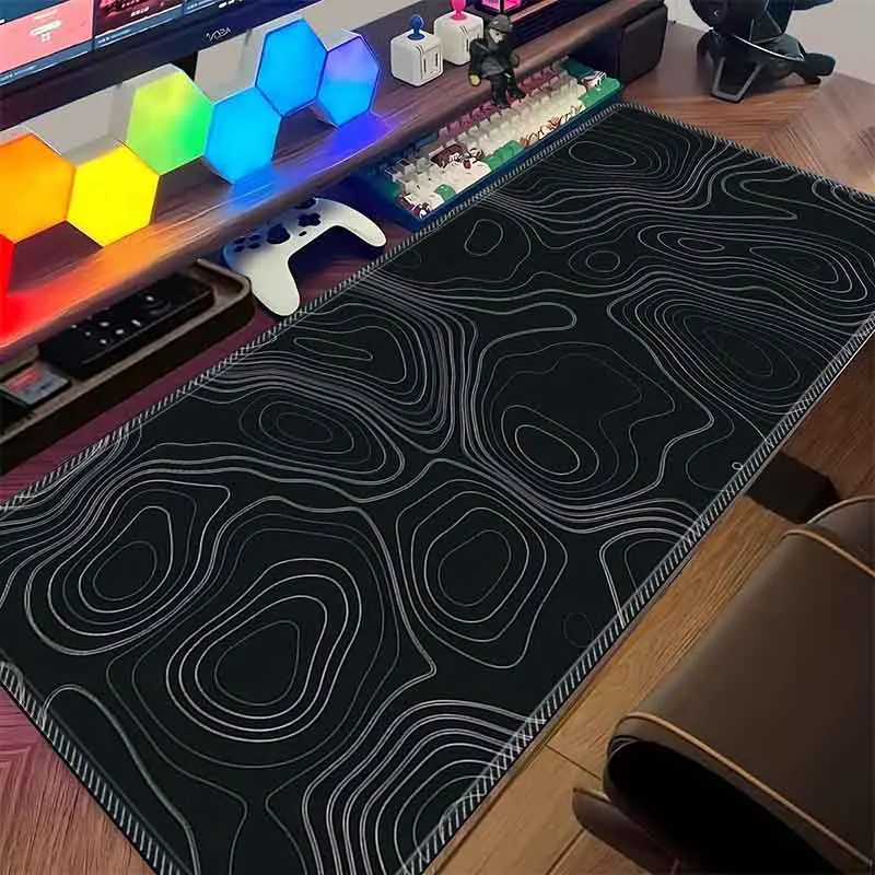 

HD Large Gaming Mousepads Geometric Large Mouse Mat Big Desk Pads Non-Slip Rubber Hexagon Mouse Pad XXL Big Keyboard Table Mats