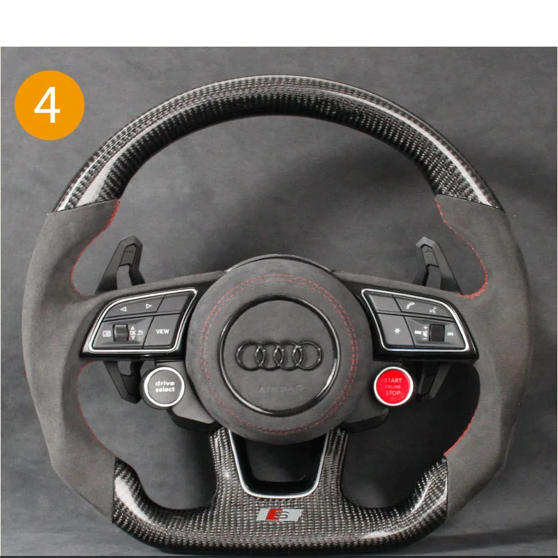 Fit for Audi A4 S4 A5 S5 B9 2017 2018 2019 replacement carbon fiber or leather Alcantara steering wheel Modification and upgrade