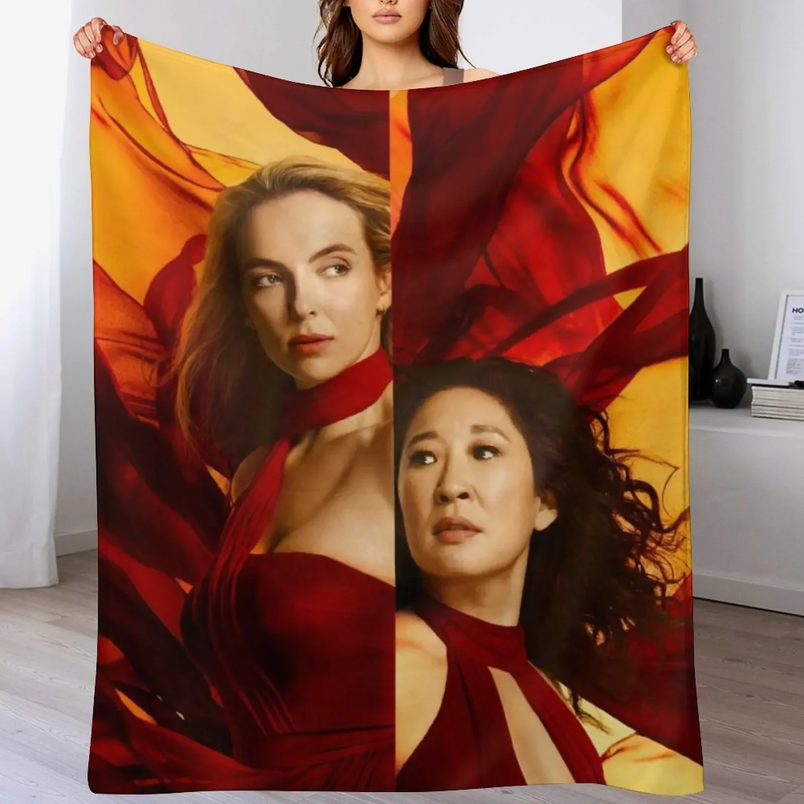 

Killing Eve Movie Throw Blanket Tourist Hairy Luxury Designer heavy to sleep Blankets