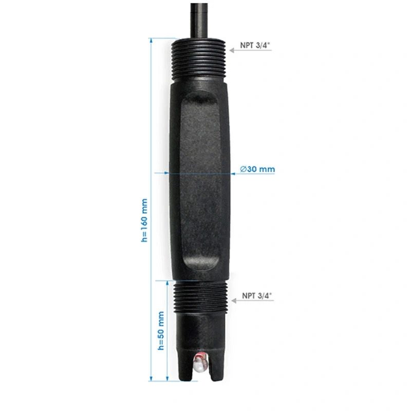 Capteur de pH pour résistance à l'acide hydrofluorique, électrode de ph, Double jonction, longue durée de vie, NPT3/4, personnalisé