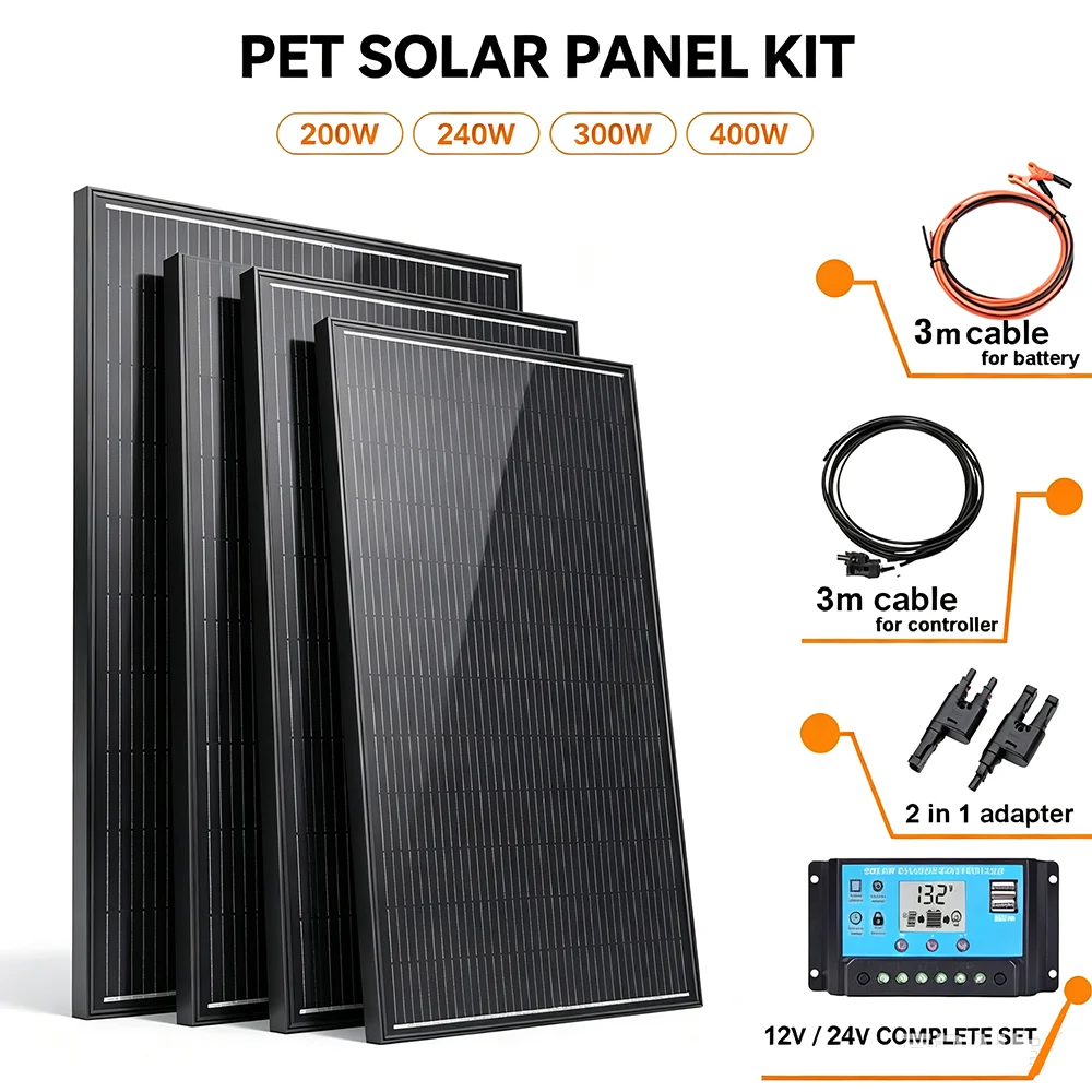 Rv Solar Kit 400W - Kit de paneles solares PET de