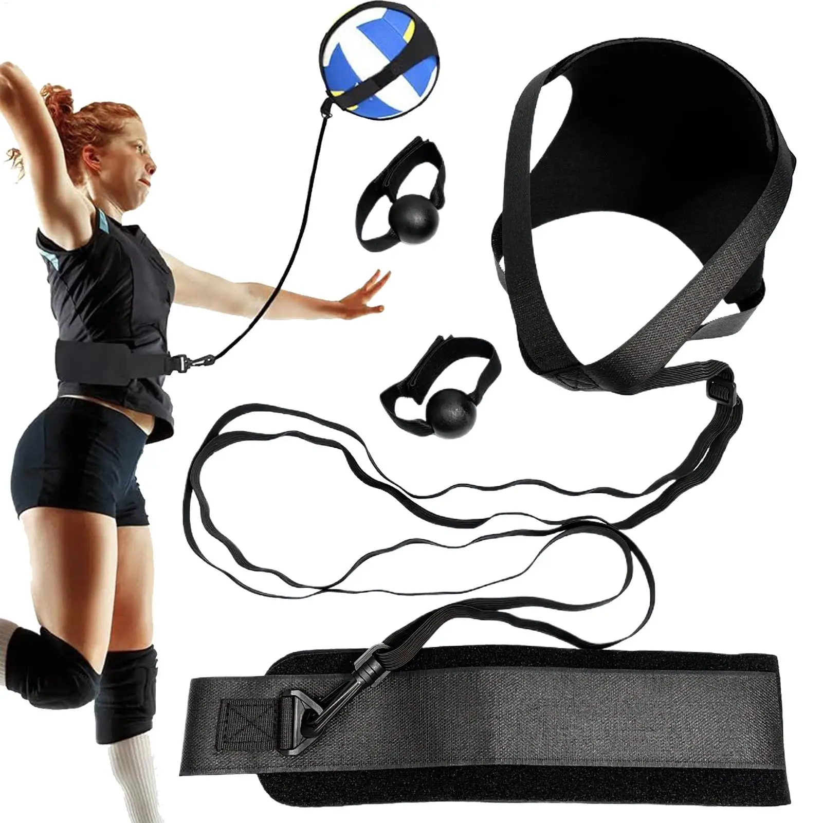 Volley Ball Practice Equipment Pro Passing Trainer Volleyball Training Stretch Band Set for Spiking Passing Serving Skill