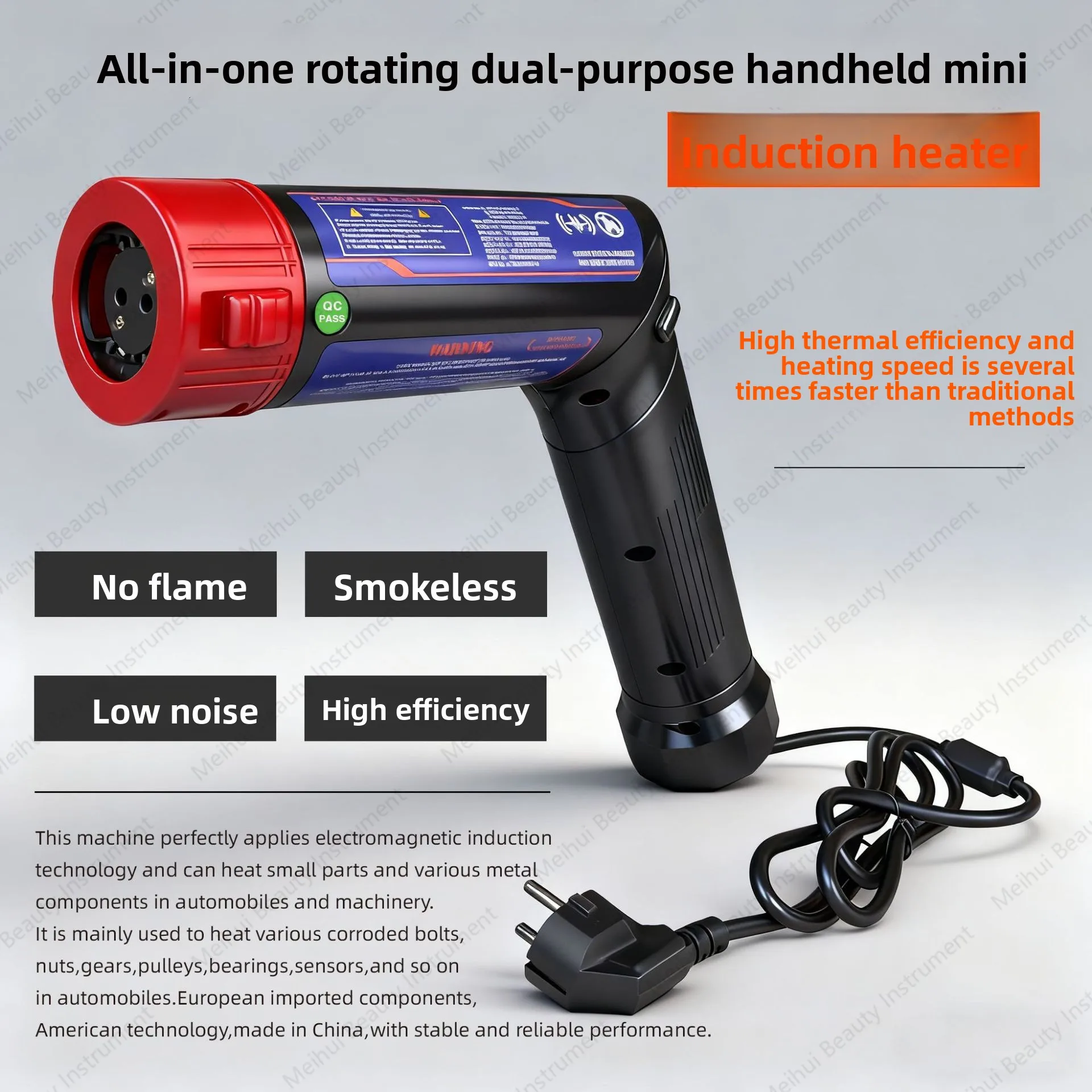 

1.7KW Handheld Nut Heater, Induction Rust Nut Remover