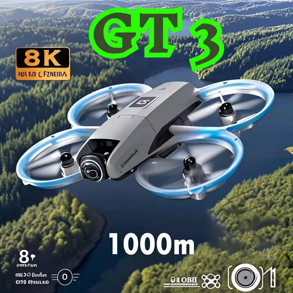

НОВЫЙ GPS-дрон GT3 с двойными камерами 8K HD 180 ° FPV 5G WIFI Бесщеточные двигатели Интеллектуальные складные квадрокоптеры для предотвращения препятствий