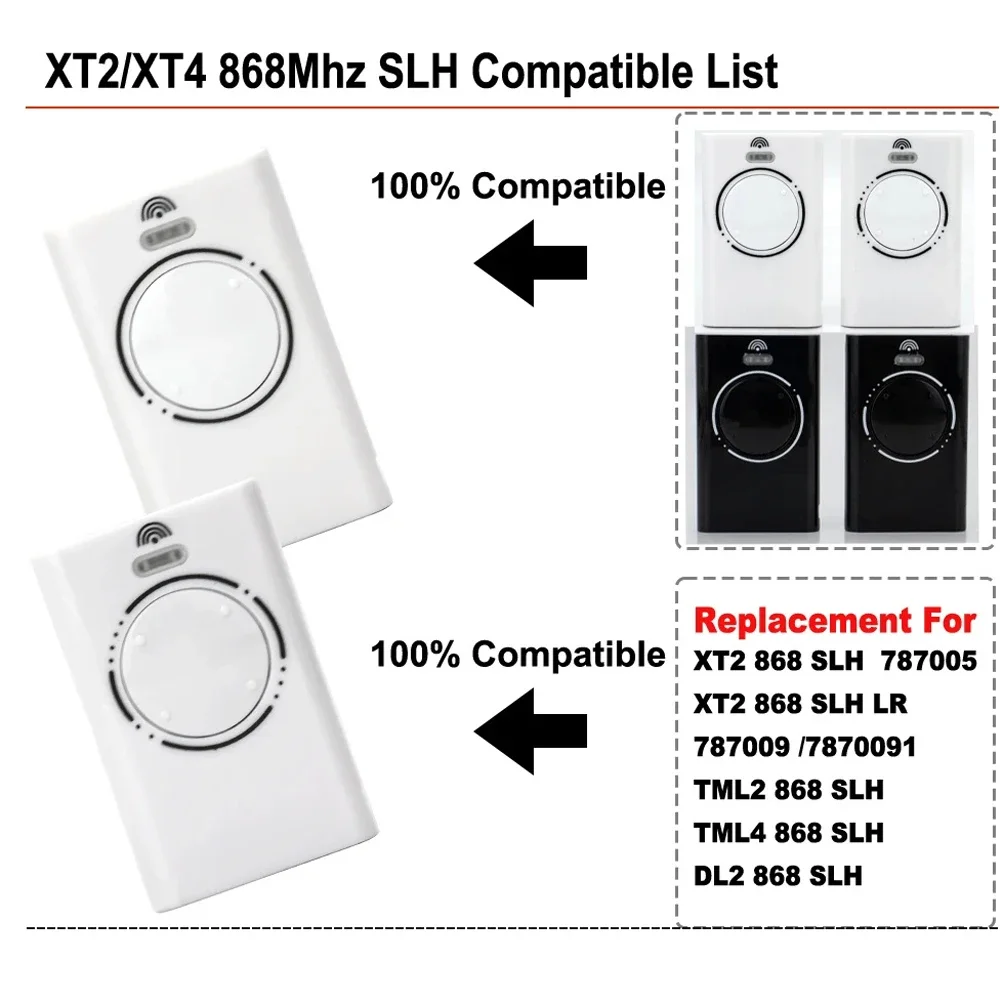 Imagem -02 - Gadoore-remoto para Porta da Garagem Compatível com Frequência Xt2 Xt4 868 Slh lr 868mhz Xt2 Xt4 868 Slh lr