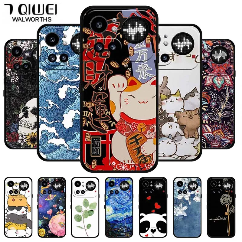 Für Nothing Phone 4a Pro 3D Relief Blumenprägung Weiche Silikonhülle Für Nothing Phone (4a) Pro Cover Cartoon Funda Phone4a Pro