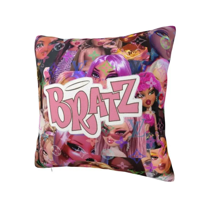 Bratzs Doll Cushion Cover 45x45 Home Decorative 3D Print Tv Movie Throw Pillow for Car Double Side