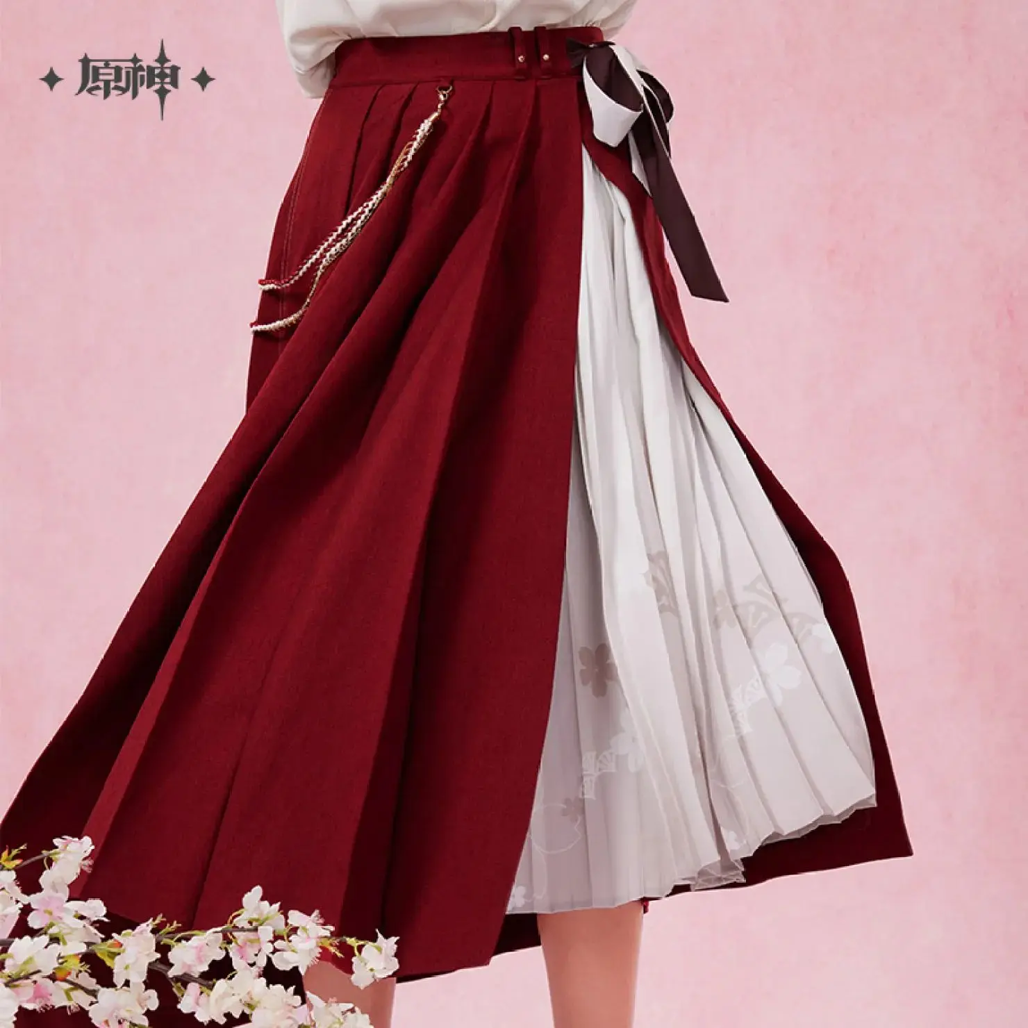 [Genuine] Yae Miko Theme Impression Long Skirt Game Genshin Impact Cosplay Costumes Girls Casual Bottom Women Dress Xmas Gifts