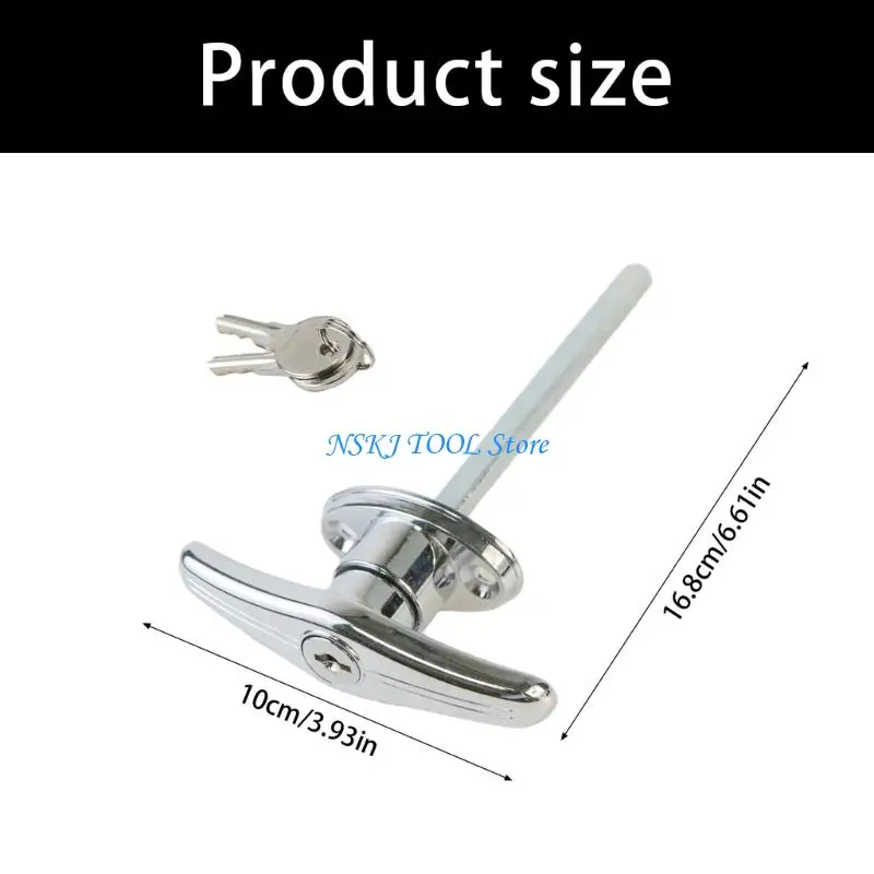 L8RC Zwaar type T-vormig garageslot Zinklegeringen Materiaal Onderdeel bevat 2 sleutels