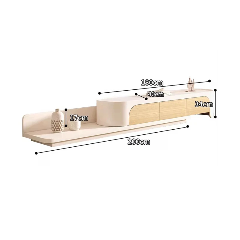Kawaii Tv Stand Floor Adjustable Beauty Trendy Tv Stand Modular Minimalist Meuble De Télévision Furniture Living Room