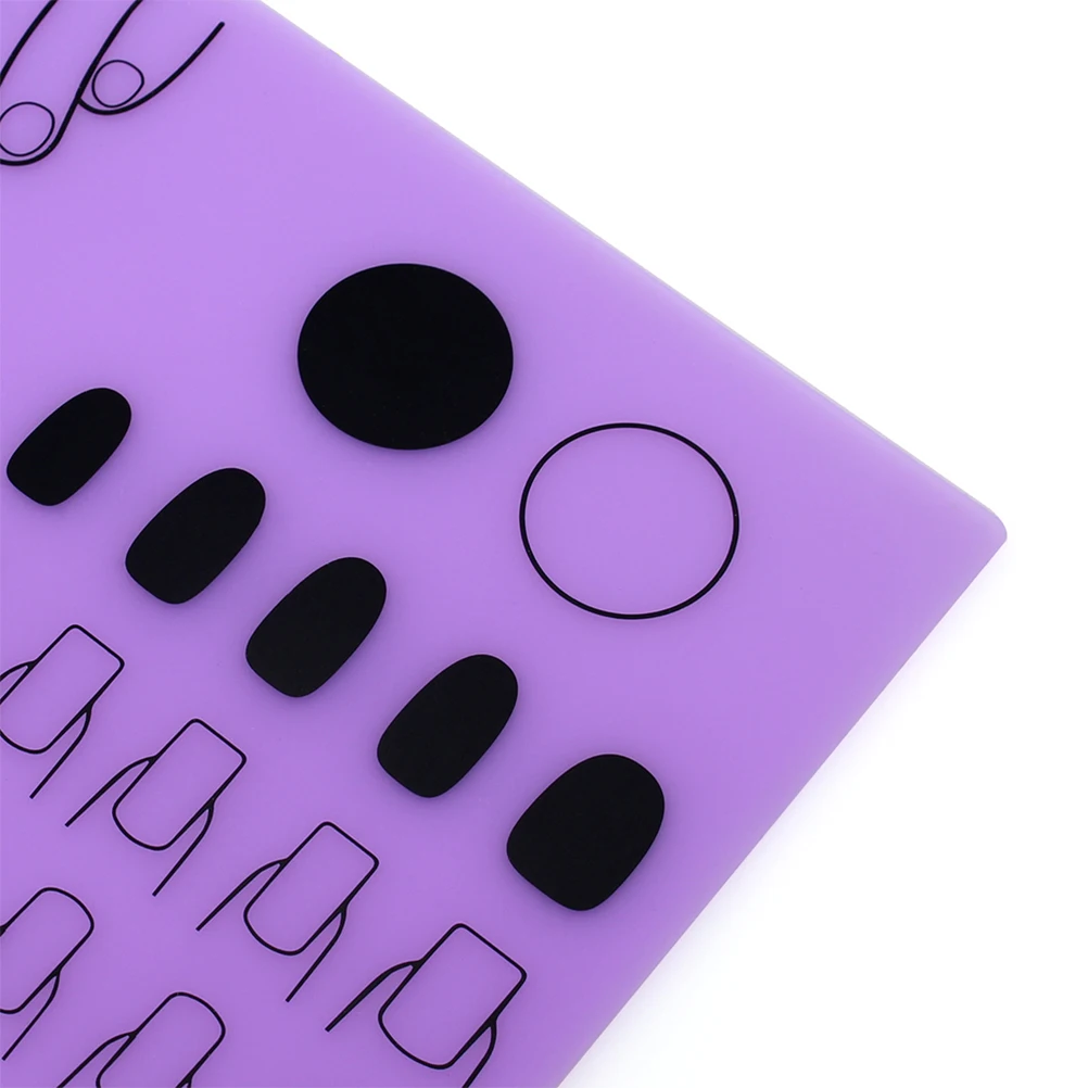 

Nail Polish Silicone Mat Stamping for Nails Tech Purple Manicure Pad