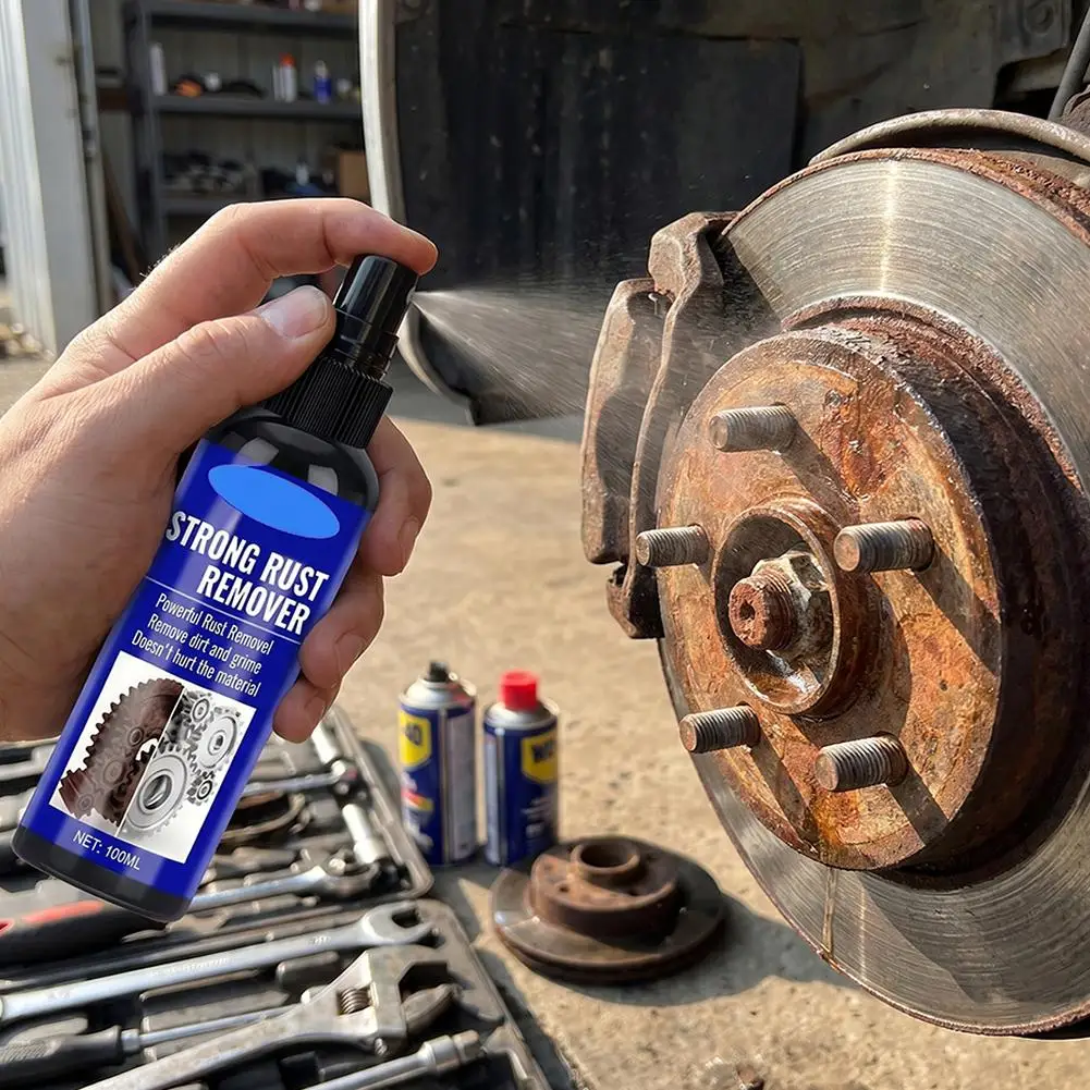 Auto Rust Remover Spray for Metal Iron Powder Cleaner Exhaust Pipe Derusting Universal Rust Removal Agent for Car Wheel Hub 1PCS