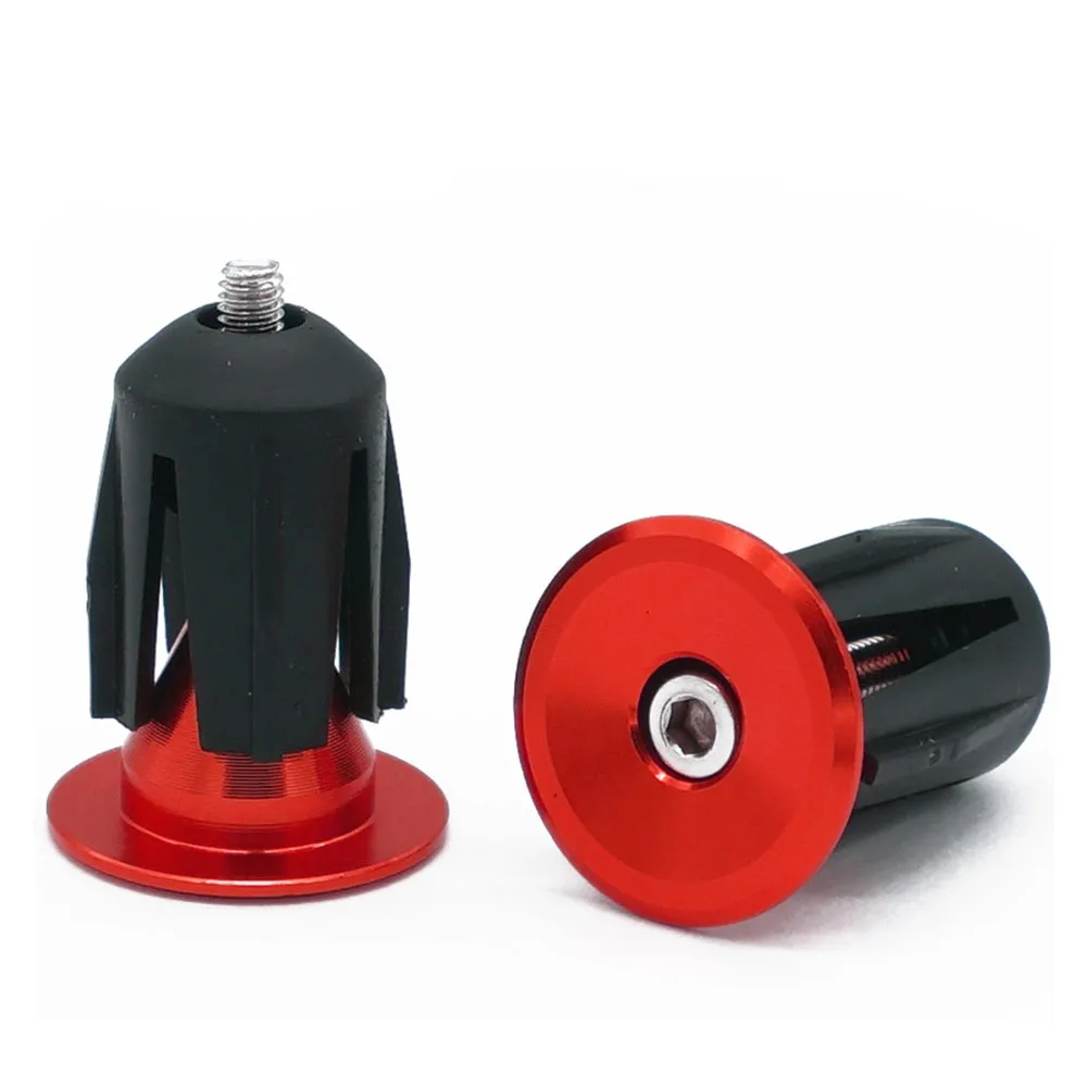High Quality New Practical Useful Bike Handlebar End Grips Handlebar Stoppers 1Pair Aluminum Cap  High Quality
