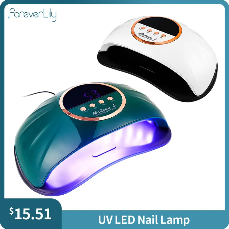 Strong Power UV LED Nail Dryer Smart Sensor Nail Lamp Gel Light Nail Art Fast Drying Manicure Machine for 2 Hands or Feet