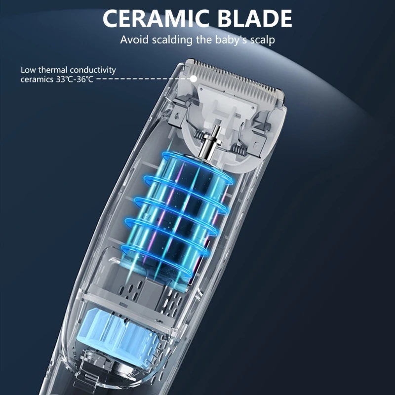 Cordless Haircut Machine Child Electric Hair Trimmer Baby Hair Trimmer Vacuum Hair Trimmer USB Rechargeable