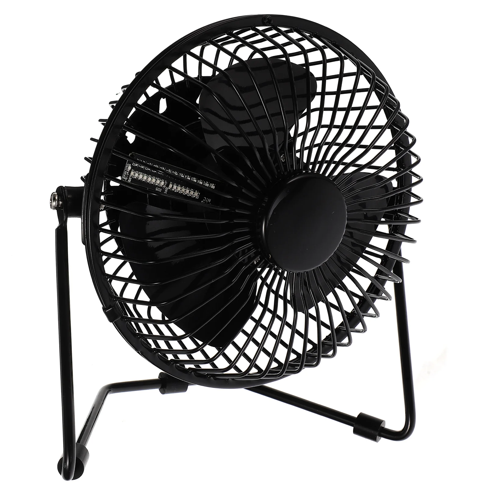 

Temperature Usb Led Clock Cooling Fan 360° Rotation Brushless Motor Metal Frame Portable Desk Fan For Home Office Dorm