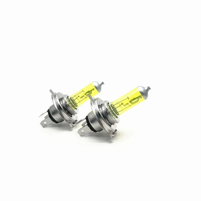 2 Buah H4 9003 HB2 12V 60/55W P43T Lampu Kuning 3000K Lampu Mobil Lampu Depan Lampu Kabut Otomatis Bohlam Halogen
