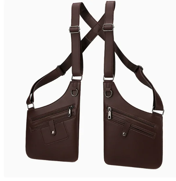 

Двойная наплечная сумка для мужчин для походов и кемпинга, антикражная сумка подмышку, скрытая наплечная сумка-кобура, карман для телефона и кошелька.