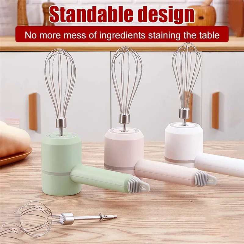 BOFO Hand Mixer Cordless Electric Blender Portable Multi-Purpose Food Beater For Mixing Eggs Whipping Cream Chopping Garlic