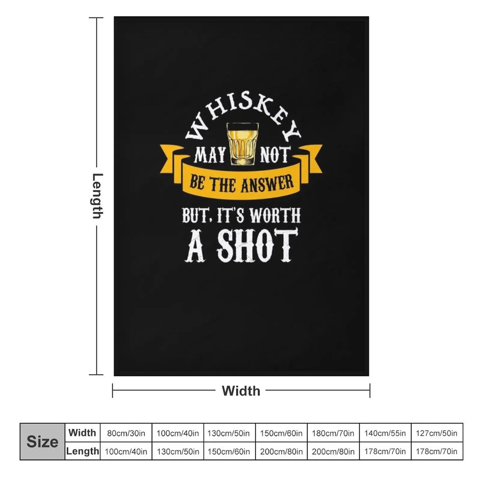 whiskey may not be the answer | Whiskey Gifts | Whiskey Shirt | Scotch Drinker Funny Cigar Gift Cigar Gift For Men Throw Blanket