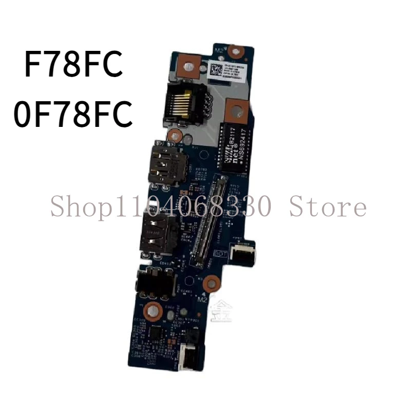 New original For Dell Latitude 3420 Right-side IO Circuit Board with SD Slot Audio USB board RJ45 F78FC 0F78FC