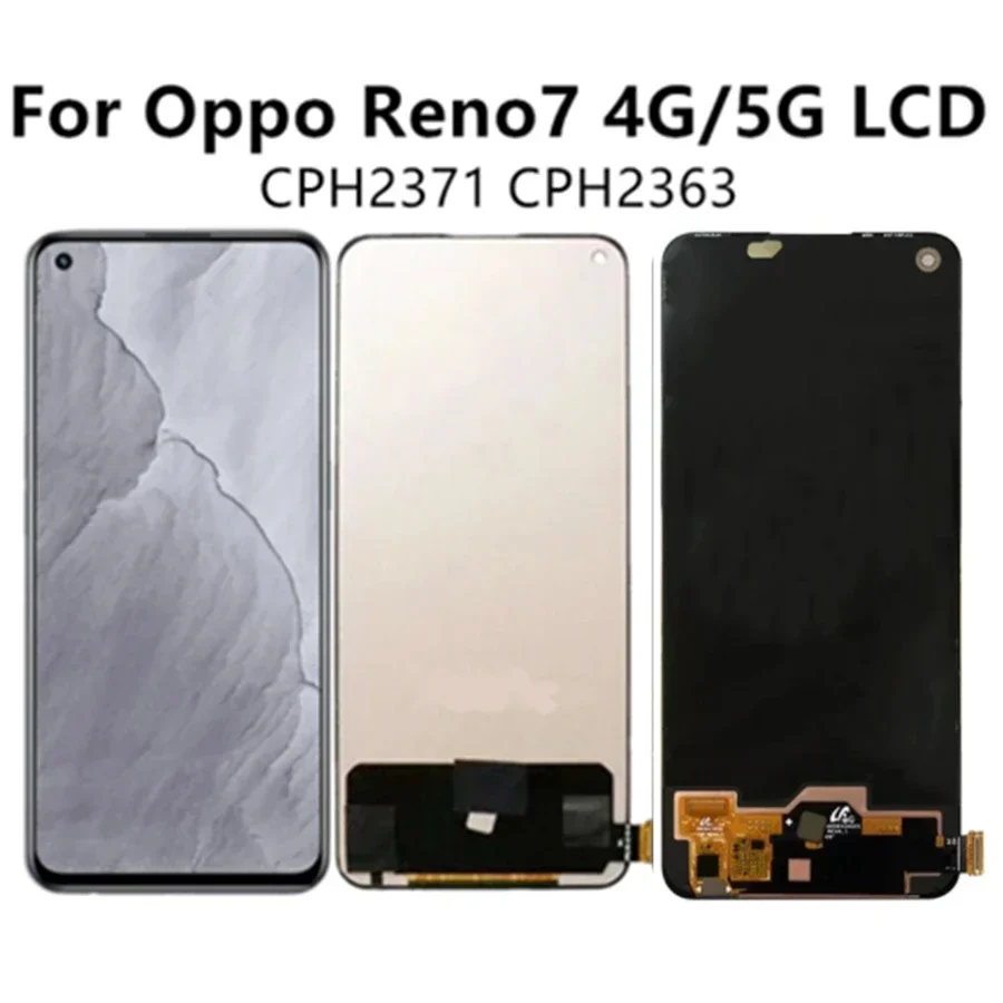 

AMOLED/TFT 6,43 дюйма для Oppo Reno7 4G/5G ЖК-экран сенсорный экран цифровой преобразователь в сборе замена Reno 7 CPH2371 ЖК-дисплей