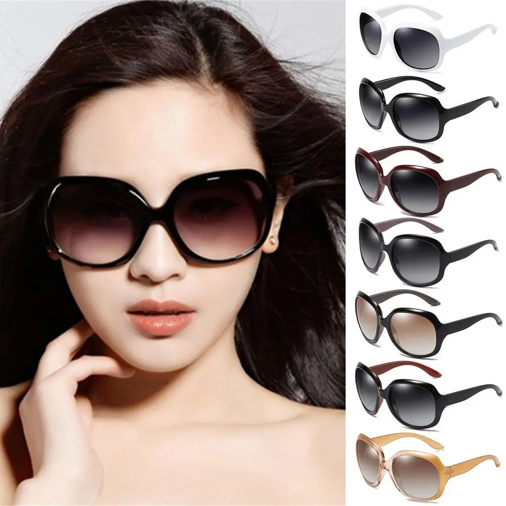 Shades Polarized Sunglasses for Women Square Elliptical Frame Oversized Sunglasses UV 400 Vintage Eyewear for Women & Men