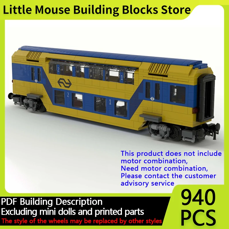 

City Car Model MOC Building Bricks Dutch Double Dekker Train Modular Technology Gifts Holiday Assemble Children Toys Suit