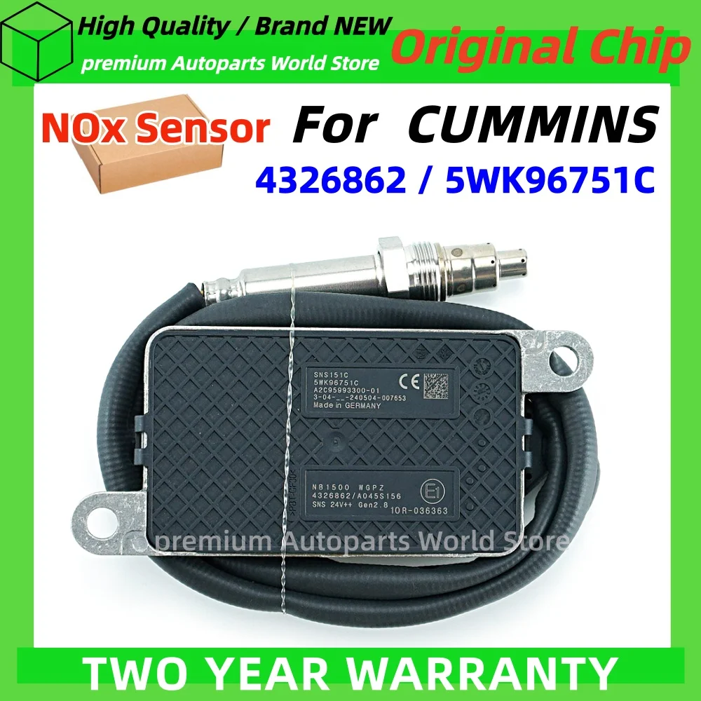 

4326862 5WK96751C SNS151C Original New Nitrogen Oxygen Sensor NOX Sensor 24V For CUMMINS Engine Spare Parts