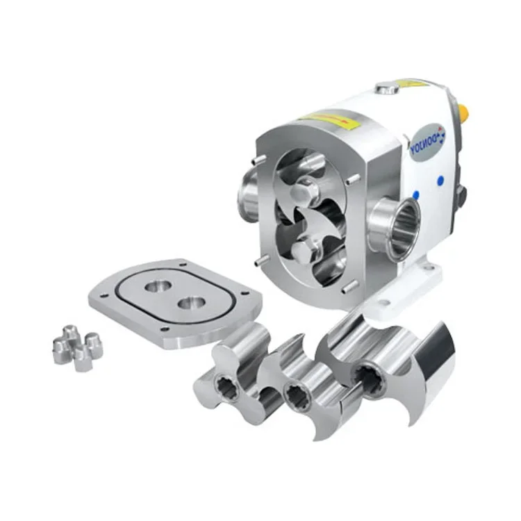 TUL/TUR series 3A sanitary gear pumps viscous media liquid electric rotary lobe pumps