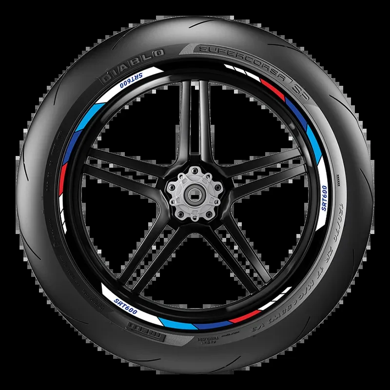 For QJMOTOR SRT 600 2024 Reflective Motorcycle Wheel Rim Decal Stripe Decal Full Set Of Front And Rear Decals