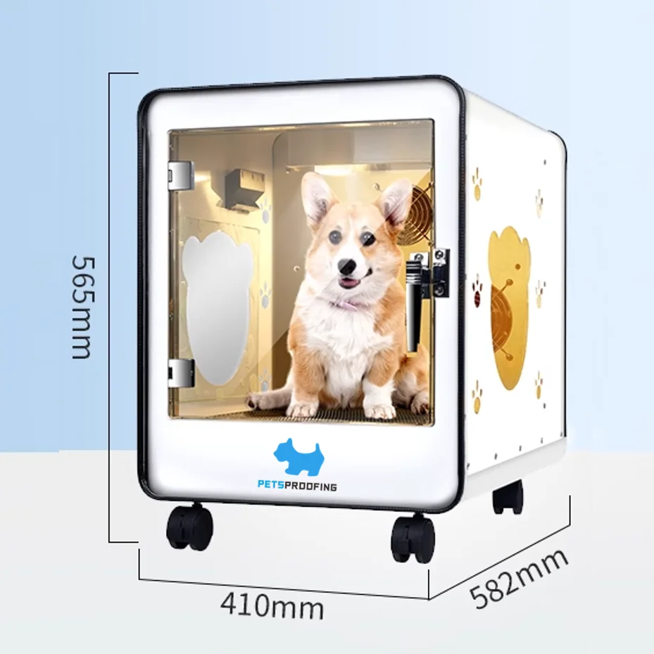 Multifunctional Pet Hair Drying Machine, Low Noise Portable Automatic Dryer Box for Dog Cat