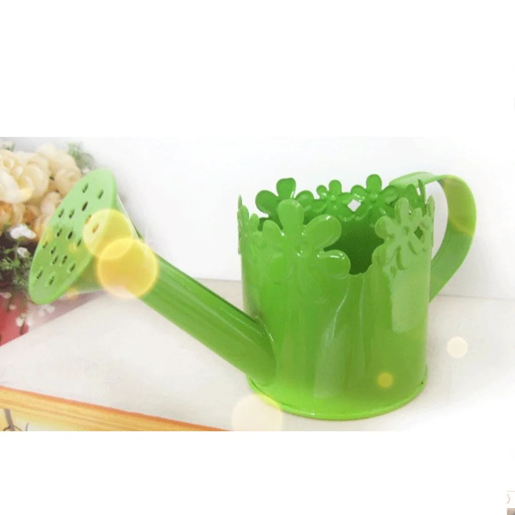 

Handmade Thickened Snowflake Iron Watering Can Flower Gardening Kettle Decorative Floral Pattern Spray Paint Bouquet Holder