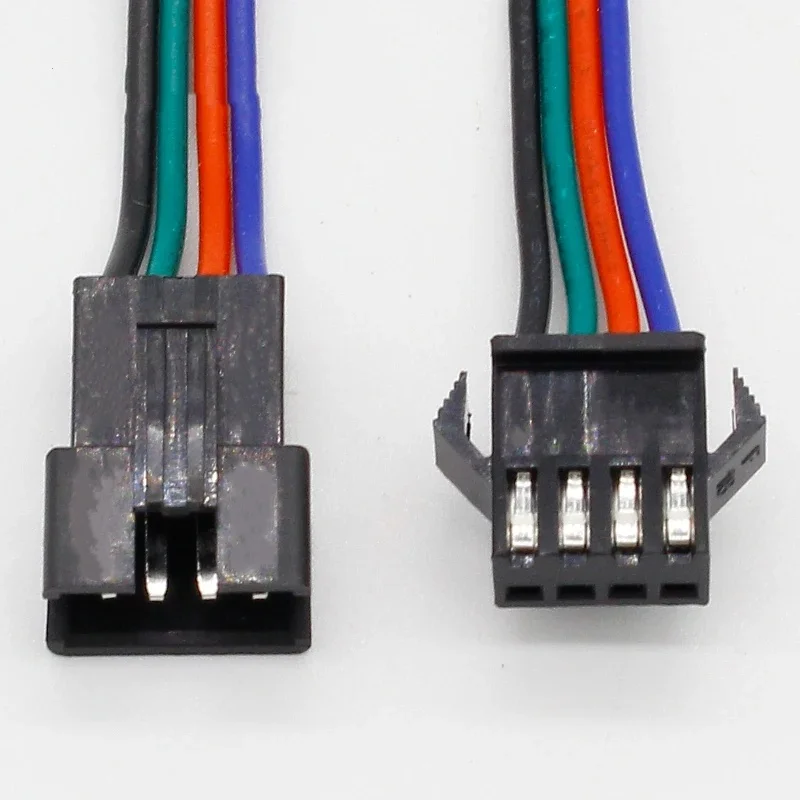 10 pairs 4Pin led Connector Male/female JST SM 4Pin Plug Connector Wire Cable for Led Strip Light Lamp Driver