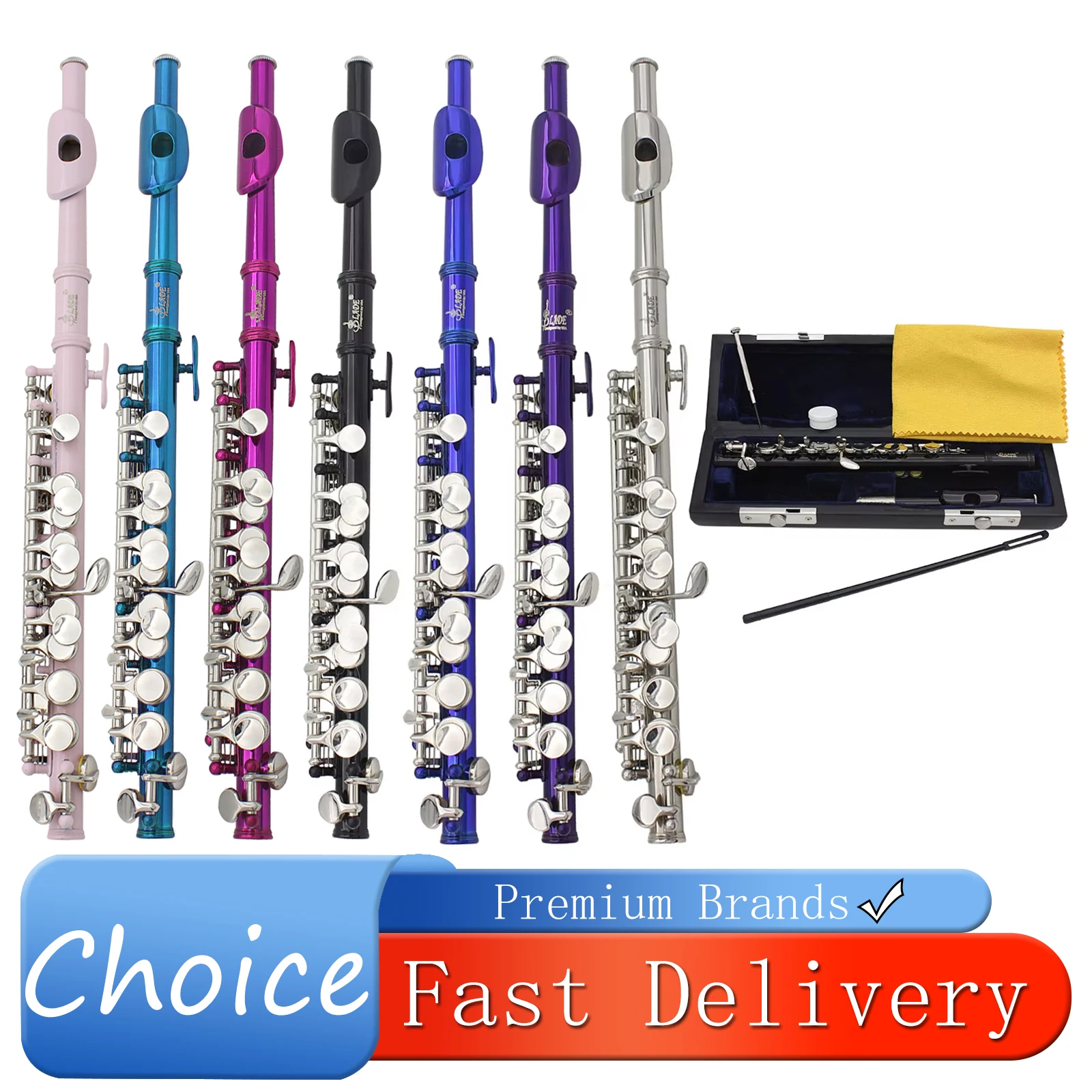 SLADE Piccolo 16 Hole C Key Piccolo Cupronickel Body Half-ize Flute Professional Piccolo Woodwind Instrument With Case
