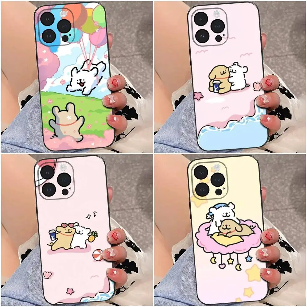 

Happy little dog Phone Case For iPhone 16e,16se4,16,15,14,13,12,Pro,Max,11,Plus,XR,XS Max Shockproof Silicone Soft Shell