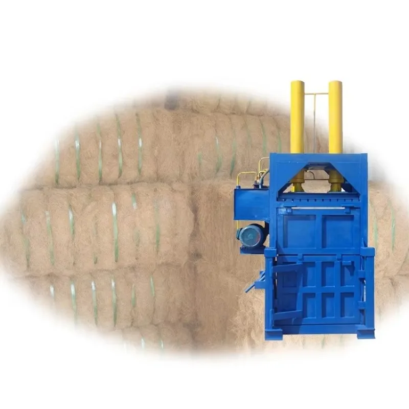 Double Cylinder Vertical Hydraulic Baler for Coconut Fiber Hay and Textile Fiber Compression Baling Customized