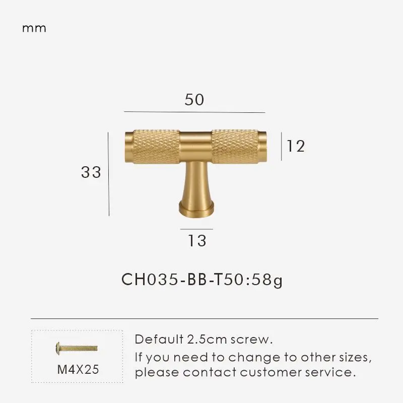 Nurlin Messing Diamond Cut Cross Knurl Patroon Kastknop T Bar Brons Messing Kleur Deur Ladehandvat Kamer Pull