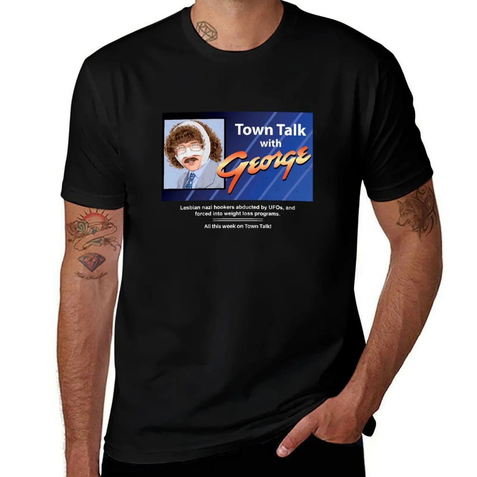 

Town Talk with George - UHF T-Shirt anime clothes graphic t shirt vintage vintage clothes heavy weight t shirts for men