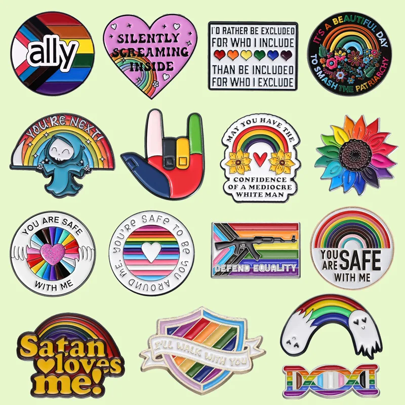 irregular peace love magic Enamel Pin Brooch Cartoons Badge for case Bags Jeans Hoodies Denim Lapel Pin Jewelry unisex Gift