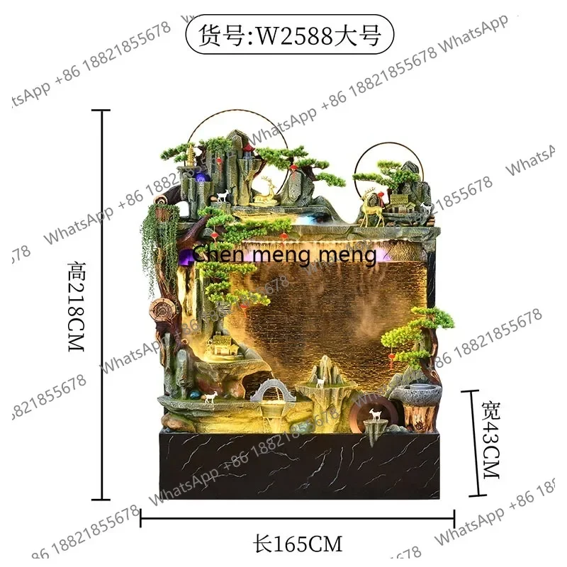 G153 Water curtain wall flowing water ornament circulating water hotel screen rockery landscape lucky courtyard landscaping