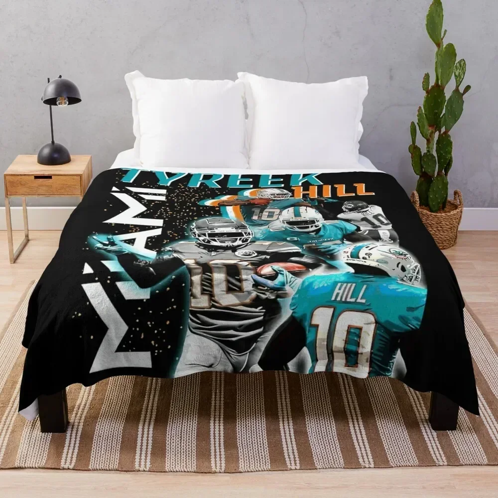

Tyreek Hill Graphic Throw Blanket Cozy Sofa Blanket for TV Watching Napping